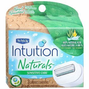 Schick Intuition Naturals Sensitive Care Razor Refill, 3-Count