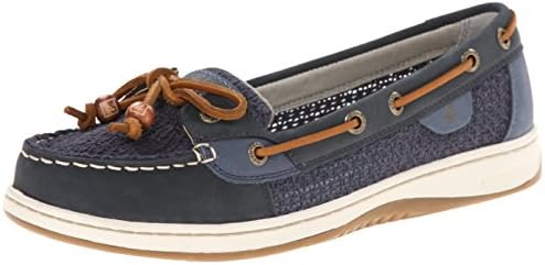 Sperry Top-Sider Women's Angelfish Cotton Mesh Boat Shoe, Navy, 11 M US