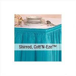 Cott'n-Eze Shirred Table Skirting (SOLD PER FOOT) [Set of 2] Color: Navy, Size: 20 ft. by 