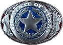 Mens OVAL STATE OF TEXAS Punk Rock Metal Belt Buckle