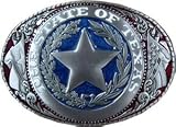 Mens OVAL STATE OF TEXAS Punk Rock Metal Belt Buckle