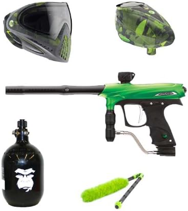 Lime Proto Matrix PMR Paintball Gun - Rotor - I4 Mask - Guerrilla Tank -Pro Pack