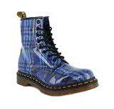 DR. MARTENS 1460 8EYELET TARTAN BOOTS INDIGO