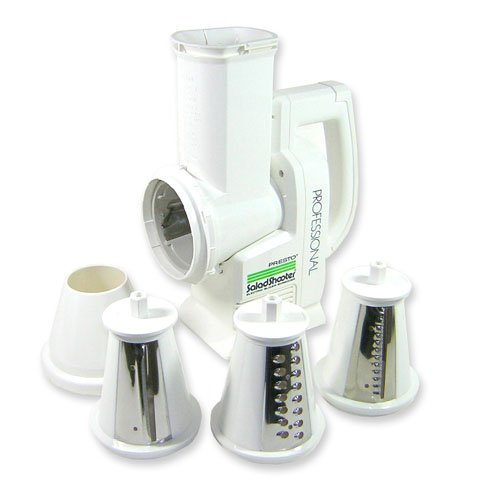 Presto 02970 Professional SaladShooter Electric Slicer/Shredder, White