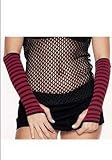 Nylon Striped Arm Warmers by Leg avenue