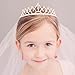 Kids Dream Girls Cross Rhinestone Communion Crown Veil Tiara