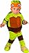 Nickelodeon Men's Teenage Mutant Ninja Turtles, Michelangelo Romper, Shell and Headpiece