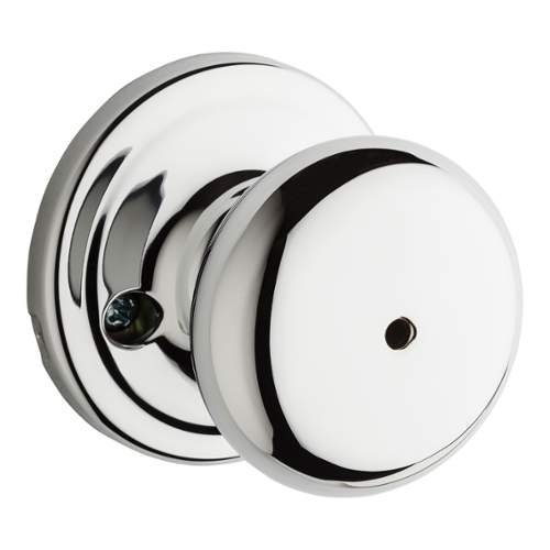 Kwikset Hancock Bed/Bath Knob in Polished Chrome