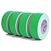 4 Rolls Premium Professional Grade Gaffer Tape 4 Pack - 2 Inch X 50 Yards - Fluorescent / Neon Green Color - 4 Rolls per Case