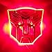 TORCHSTAR Edge Glowing LED Transformers Autobots Car Emblem - RED