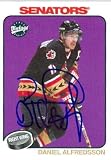 Daniel Alfredsson Autographed/Hand Signed Hockey Card (Ottawa Senators) 2001 UD Vintage #177