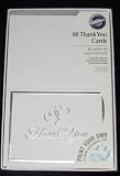 WILTON 80ct Sweethearts Silver Thank You Cards Sweet Hearts