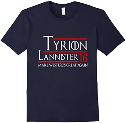 Men's Make Westeros Great Again Tyrion Lannister T-Shirt Large Navy