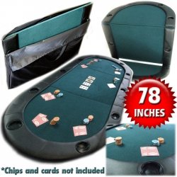 Trademark Poker 78-Inch by 36-Inch Texas Hold'em Poker Padded Table Top with Cupholders