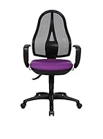 Topstar Silla Giratoria Oficina Open Point Sy Inkl. Feste Apoyabrazos (Lila)