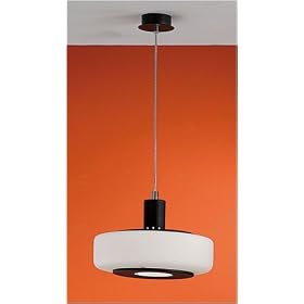 Eglo 88299A Modica, Black and Chrome Opal White, 1-Light Pendant Light Fixture by Eglo