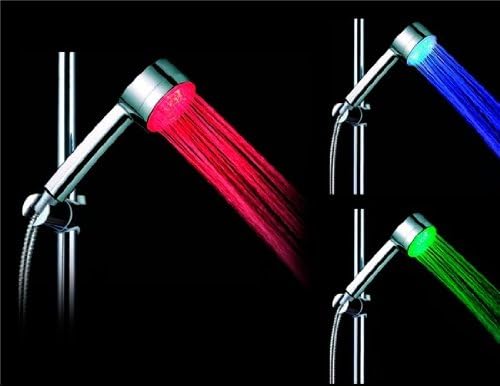 HUMPS Temperature Sensor Color Changing 15-LED Shower (Silver)