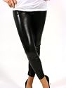 New Ladies Black Wetlook Shiny Leggings Womens Sz 8-30