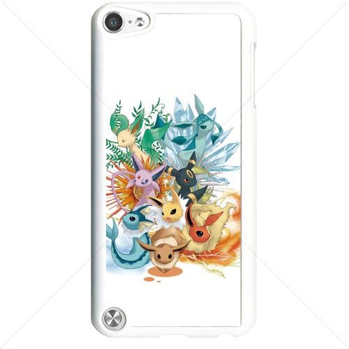 Pokemon Popular Cute Eevee Pikachu Apple iPod Touch iTouch 5th Generation Hard Plastic Black or White cases (White)