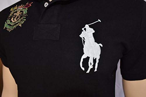 Polo Ralph Lauren Men's White Big Pony, White #3 Short Sleeve Shirt Black (S - U.S. standard size)