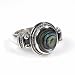  : STERLING SILVER RING ABALONE 14MM