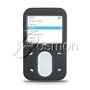 Kroo Kickstand Skin Silicone Case for Creative Zen Vision: M (Black)