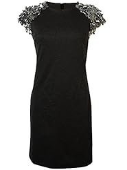 Nylon/Polyester/Ponte/Rayon/Spandex Cap Sleeves Raglan Sleeves Sequined Bateau Neck  Dress