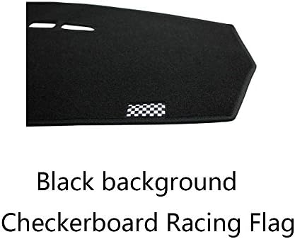 Interior Dashboard Cover Carpet Photophobism Protective Pad Mat For MINI Cooper S 2013-UP Paceman R61 (Black edge checkerboard)