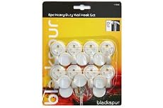 8 PIECE HEAVY DUTY WALL WHITE HOOK SET PICTURE PAINTING FRAME COAT HANGER