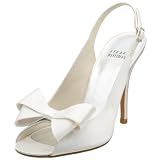 Stuart Weitzman Women's Jumbo Slingback Pump,White Satin,8.5 N US