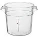 Cambro RFSCW1 1 qt Capacity, 6-1/16" Top Diameter x 5" Height, Camwear Clear Polycarbonate Round Food Storage Container (Cover Sold Separately)