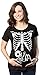 Maternity White Skeleton Rib Cage Halloween T-Shirt Funny Pregnancy Tee