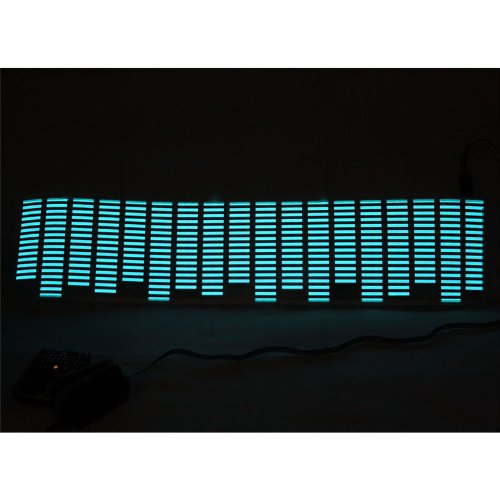Koolertron 70x16cm Sound music Activated Car Stickers Equalizer Glow Sky-blue Light for cars