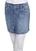 Juniors / Missy Faded Blue Denim Cotton 5-Pocket Button-fly Short Skirt - New !