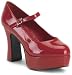 Sexy Red Mary Jane Adult Shoes - Wide Width