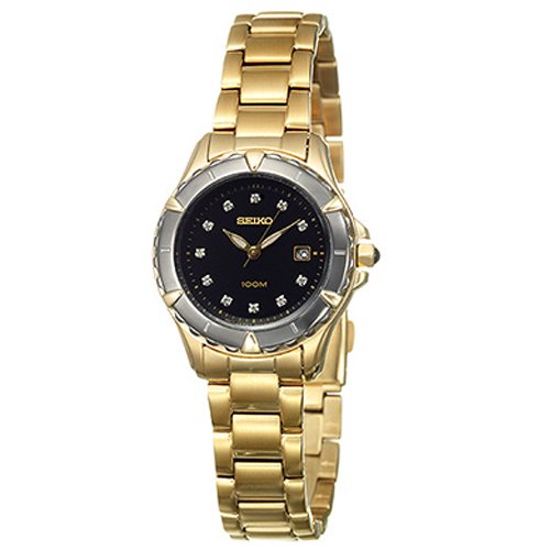 Seiko Le Grand Women's Gold Tone Watch with Diamonds SXDB28