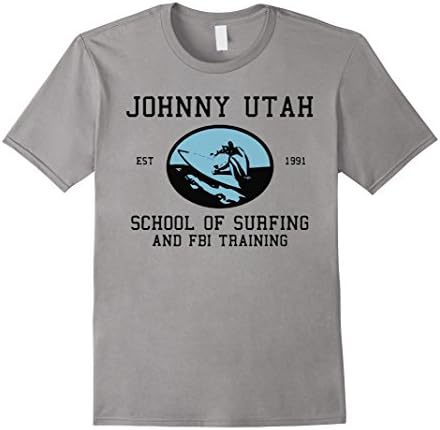 Men's Johnny Utah School Of Surfing T-Shirt XL Slate