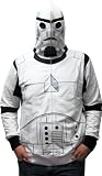 Star Wars Storm Trooper Costume Mask White Adult Hooded Sweatshirt Hoodie Jacket
