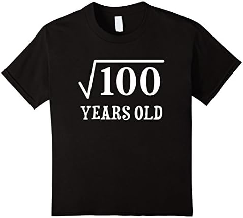 Kids Square Root of 100 10 yrs years old 10th birthday T-Shirt 10 Black