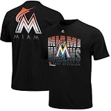 MLB Majestic Miami Marlins Turn To Victory T-Shirt - Black (X-Large)