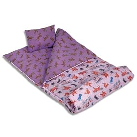 Wildkin Kids English Riding Sleeping Bag (purple)