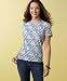 Charter Club Short-Sleeve Floral Top