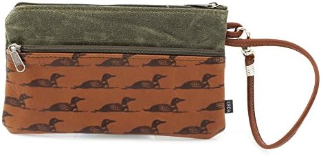 Perfect Wallet in Deer Skin and Leather (Loon Mod Green Canvas)