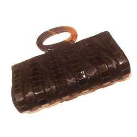 Handbag Heaven Elegant Black Silk Beaded Handbag or Clever Clutch!