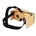 CreateGreat 3D Virtual Reality Cardboard Complete Kit V2.0 for Google Cardboard with Head Strap, Compatible with Android & Apple, Easy Setup. Fit for 3-6inch Screen (Natural)