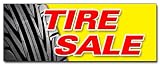 48" TIRE SALE 1 DECAL sticker tires sale sell wheels wheel rim rims rubber tread rain slick wear