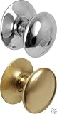 IRONMONGERY WORLDﾂｮIN 4 SIZES BRASS CHROME VICTORIAN CUPBOARD CABINET DRAWER DOOR PULL KNOBS HANDLE 