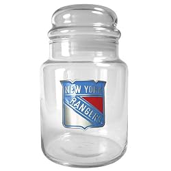 New York Rangers NHL 31oz Glass Candy Jar by Great American Products