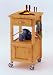 Single Door Kitchen Cart with Butcher Block Top