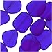 Cultured Sea Glass, Flat Freeform Beads 18-28mm, 5 Pieces, Cobalt Blue